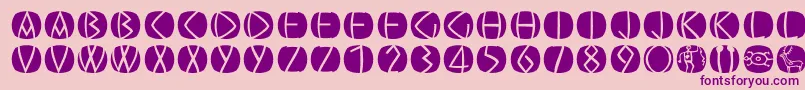 Oldgreekbuttons Font – Purple Fonts on Pink Background