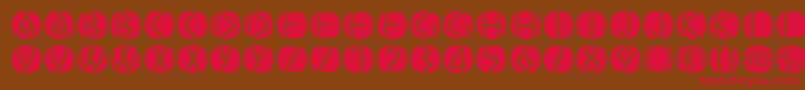 fuente Oldgreekbuttons – Fuentes Rojas Sobre Fondo Marrón