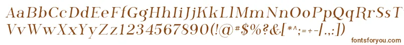 Phosphor-fontti – ruskeat fontit valkoisella taustalla