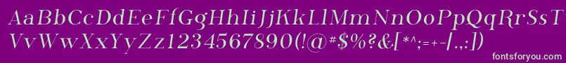 Phosphor Font – Green Fonts on Purple Background