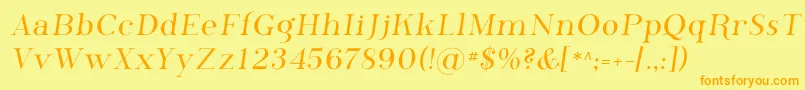 Phosphor Font – Orange Fonts on Yellow Background