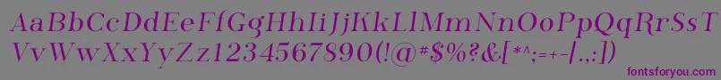 Phosphor-Schriftart – Violette Schriften auf grauem Hintergrund