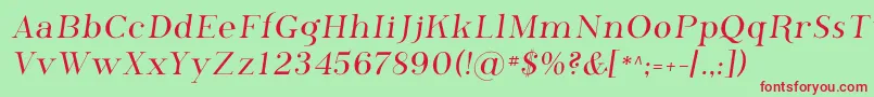 Phosphor Font – Red Fonts on Green Background