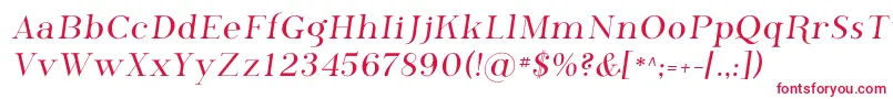 フォントPhosphor – 白い背景に赤い文字