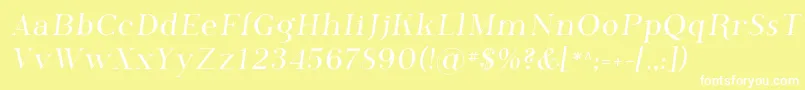 フォントPhosphor – 黄色い背景に白い文字