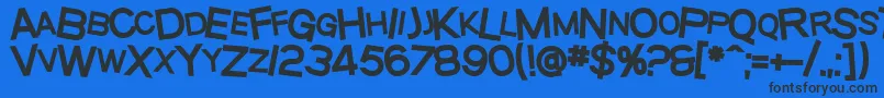 SfBeavertonScHeavy Font – Black Fonts on Blue Background