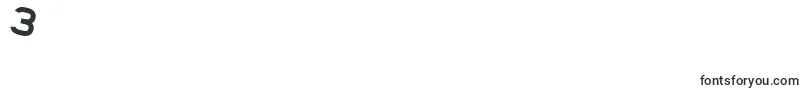 Czcionka SfBeavertonScHeavy – czcionki cyfry 3