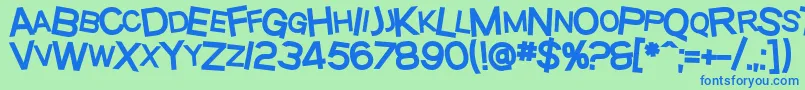 SfBeavertonScHeavy Font – Blue Fonts on Green Background