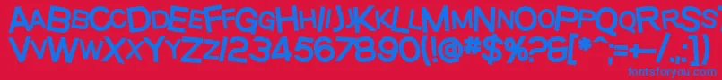 SfBeavertonScHeavy Font – Blue Fonts on Red Background