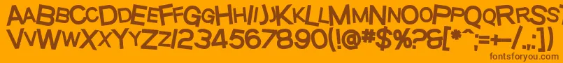 SfBeavertonScHeavy Font – Brown Fonts on Orange Background