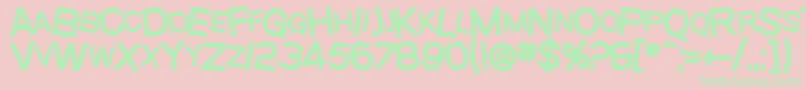 SfBeavertonScHeavy Font – Green Fonts on Pink Background