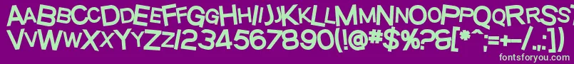 SfBeavertonScHeavy Font – Green Fonts on Purple Background