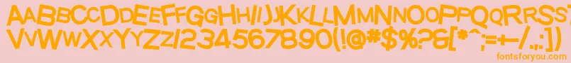 SfBeavertonScHeavy Font – Orange Fonts on Pink Background