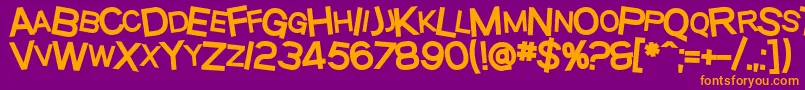 SfBeavertonScHeavy Font – Orange Fonts on Purple Background