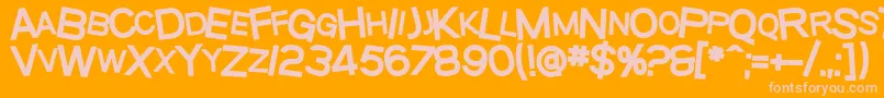 SfBeavertonScHeavy Font – Pink Fonts on Orange Background