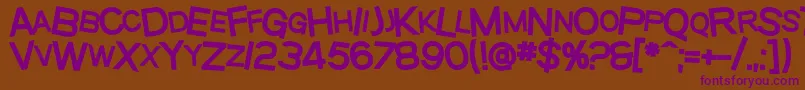 SfBeavertonScHeavy Font – Purple Fonts on Brown Background