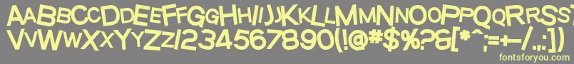 SfBeavertonScHeavy Font – Yellow Fonts on Gray Background