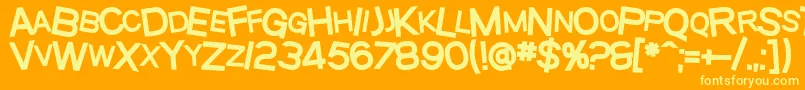 SfBeavertonScHeavy Font – Yellow Fonts on Orange Background