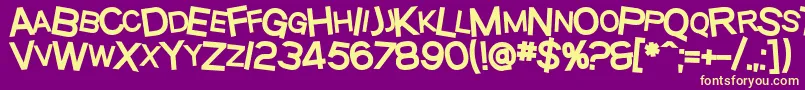 SfBeavertonScHeavy Font – Yellow Fonts on Purple Background