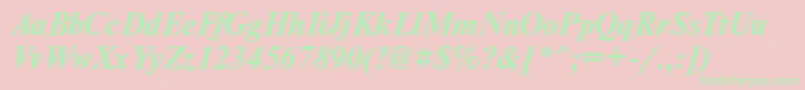 Police NewtoncttBolditalic – polices vertes sur fond rose