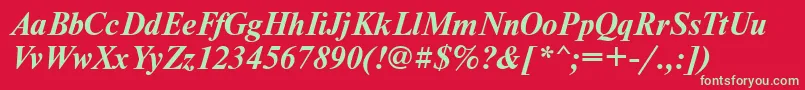 NewtoncttBolditalic Font – Green Fonts on Red Background
