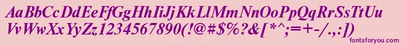 NewtoncttBolditalic Font – Purple Fonts on Pink Background