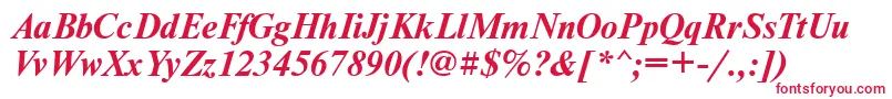 NewtoncttBolditalic Font – Red Fonts on White Background