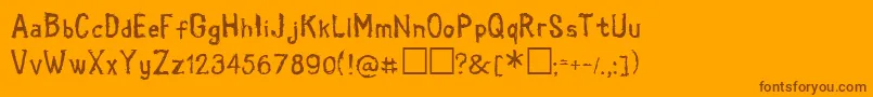 ColdbringerKg Font – Brown Fonts on Orange Background