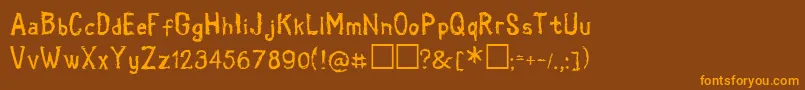 fuente ColdbringerKg – Fuentes Naranjas Sobre Fondo Marrón