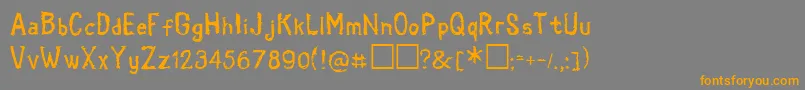 ColdbringerKg Font – Orange Fonts on Gray Background