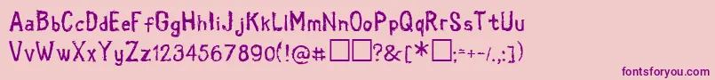 ColdbringerKg Font – Purple Fonts on Pink Background