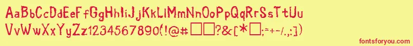 ColdbringerKg Font – Red Fonts on Yellow Background