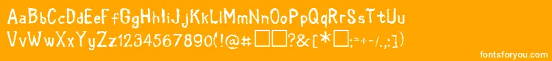 ColdbringerKg Font – White Fonts on Orange Background