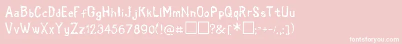 フォントColdbringerKg – ピンクの背景に白い文字