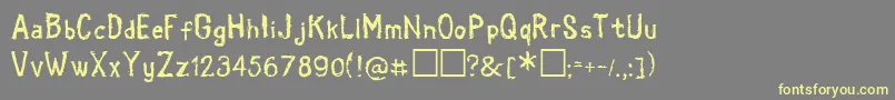 ColdbringerKg Font – Yellow Fonts on Gray Background