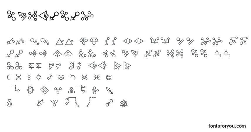 Fuente Sprykski - alfabeto, números, caracteres especiales
