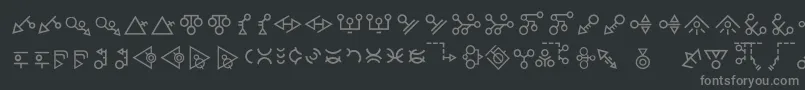 フォントSprykski – 黒い背景に灰色の文字