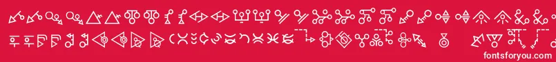 フォントSprykski – 赤い背景に白い文字