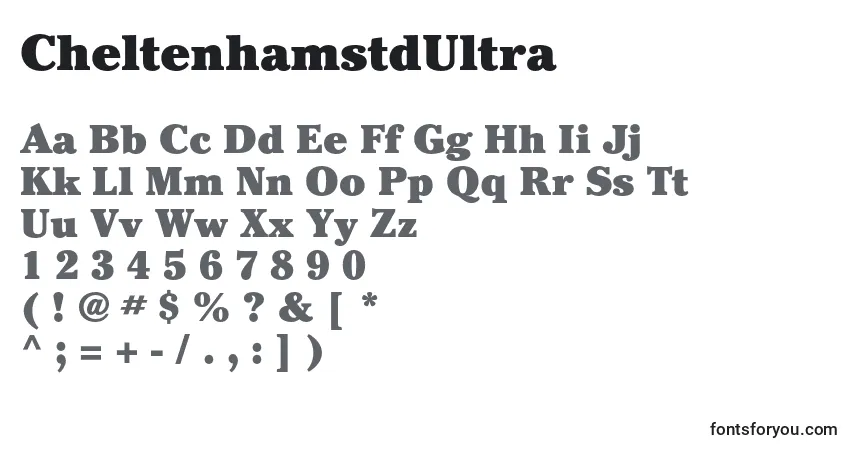 Schriftart CheltenhamstdUltra – Alphabet, Zahlen, spezielle Symbole