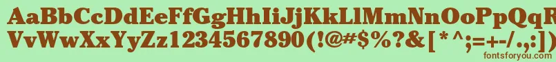 CheltenhamstdUltra Font – Brown Fonts on Green Background