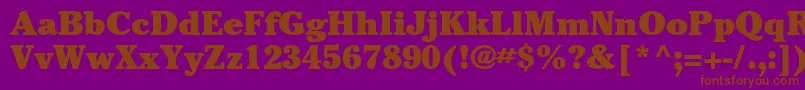 CheltenhamstdUltra-Schriftart – Braune Schriften auf violettem Hintergrund