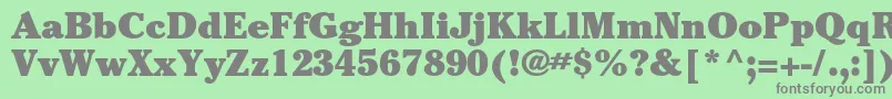 CheltenhamstdUltra Font – Gray Fonts on Green Background