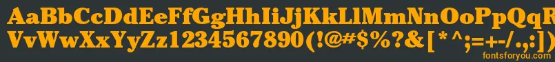 CheltenhamstdUltra Font – Orange Fonts on Black Background