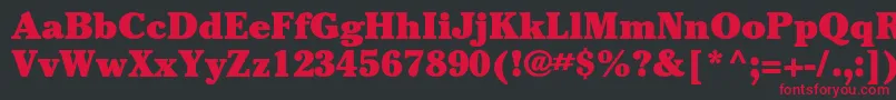 CheltenhamstdUltra Font – Red Fonts on Black Background