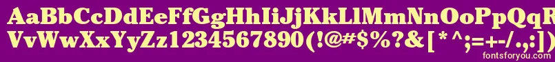 CheltenhamstdUltra Font – Yellow Fonts on Purple Background