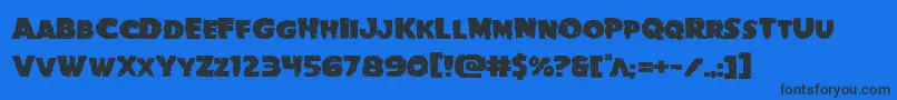 Goblincreekexpand-Schriftart – Schwarze Schriften auf blauem Hintergrund