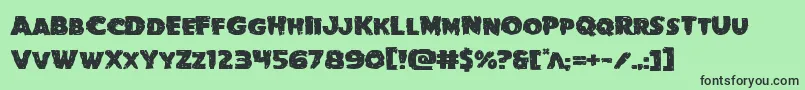 Goblincreekexpand Font – Black Fonts on Green Background