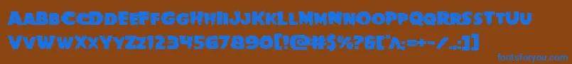 Goblincreekexpand Font – Blue Fonts on Brown Background