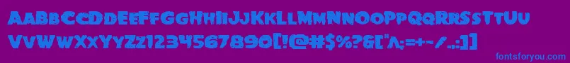 Goblincreekexpand Font – Blue Fonts on Purple Background