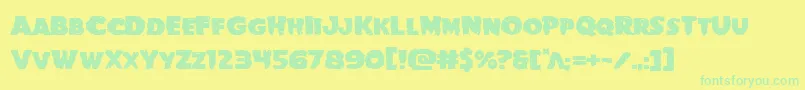 Goblincreekexpand Font – Green Fonts on Yellow Background